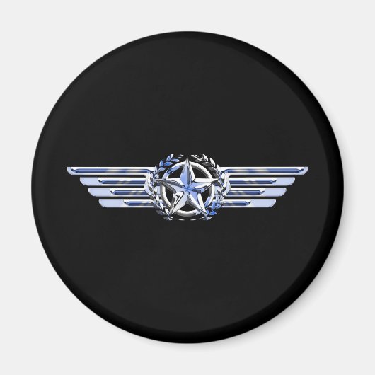 General Air Pilot Chrome like Star Wings Black Magnet (Vorne)