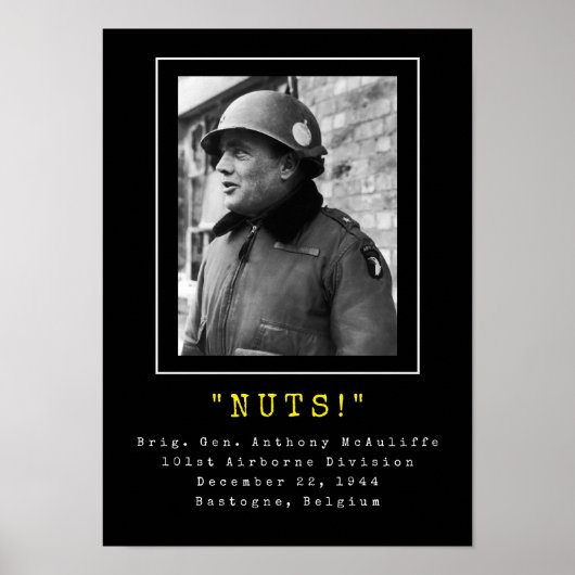 General Anthony McAuliffe - NUTS Poster (Vorne)