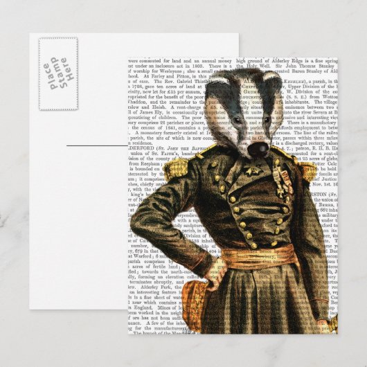 General Badger Postkarte (Vorne/Hinten)