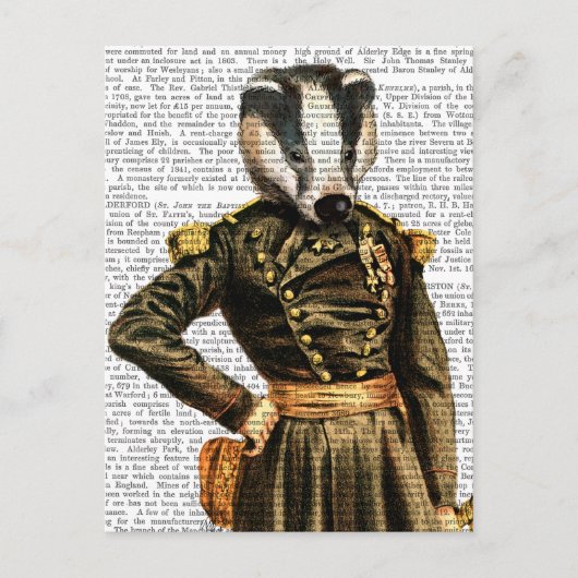 General Badger Postkarte (Vorderseite)