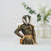 General Badger Postkarte (Stehend Vorderseite)