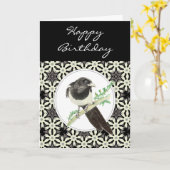 General Birthday Magpie Bird, Natur Karte (Gelbe Blume)
