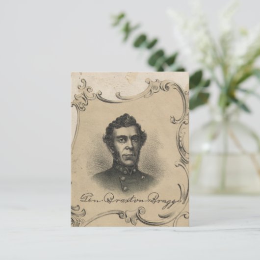 General Braxton Bragg Postkarte (Stehend Vorderseite)