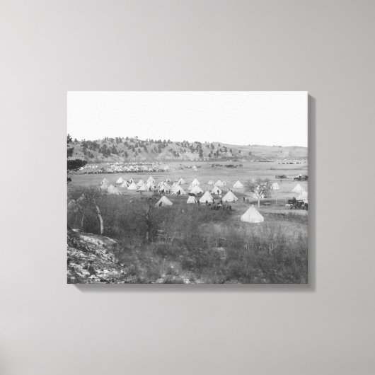 General Brooks Lager in der Nähe des Pine Ridge Leinwanddruck (Vorderseite)