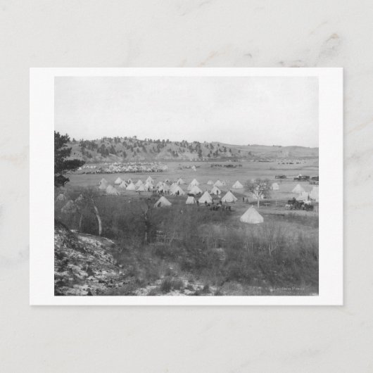 General Brooks Lager in der Nähe des Pine Ridge Postkarte (Vorderseite)