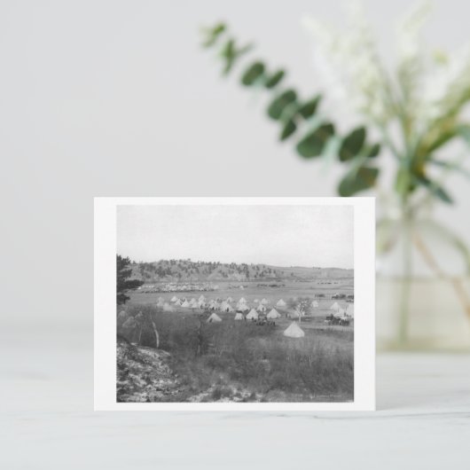 General Brooks Lager in der Nähe des Pine Ridge Postkarte (Stehend Vorderseite)