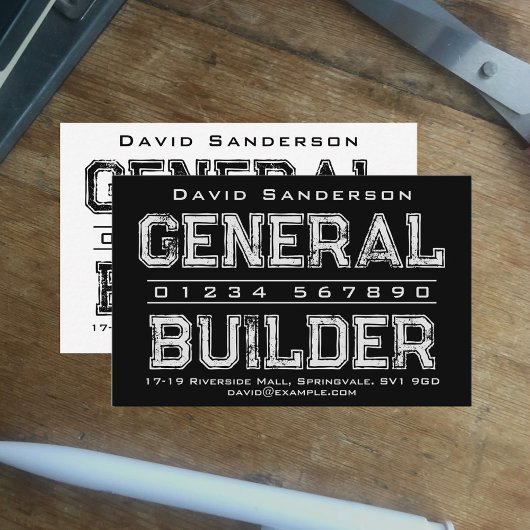 General Builder Business Card Visitenkarte