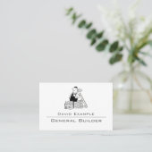 General Builder mit Illustration Business Card Visitenkarte (Stehend Vorderseite)