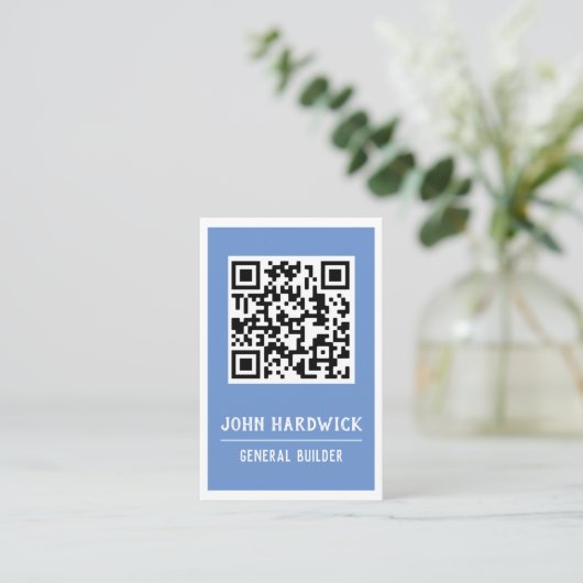 General Builder mit QR Code Business Card Visitenkarte (Stehend Vorderseite)