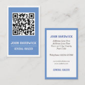 General Builder mit QR Code Business Card Visitenkarte (Vorne/Hinten)