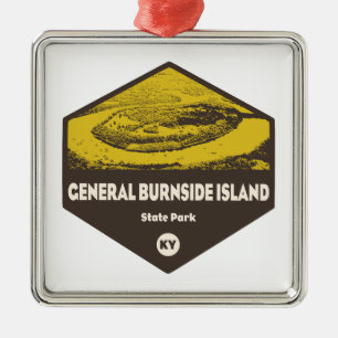 General Burnside Island Staat Park Kentucky Ornament Aus Metall