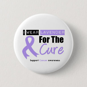 General Cancer I Wear Lavender für die Heilung Button