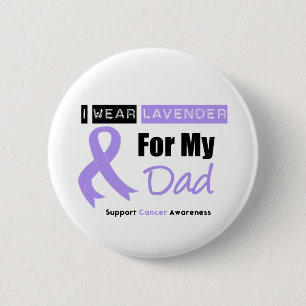 General Cancer I Wear Lavender für meinen Vati Button