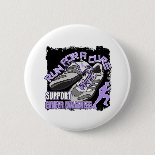 General Cancer - Mann-Lauf für eine Heilung Button (Vorderseite)