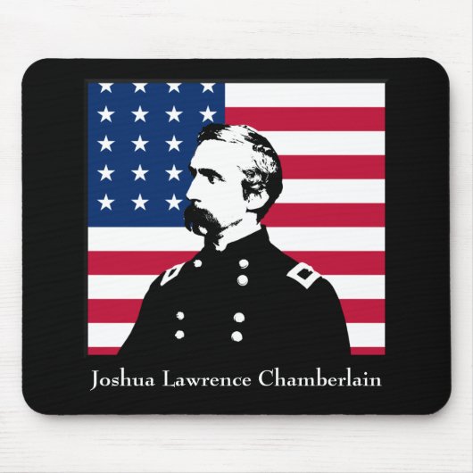 General Chamberlain und die amerikanische Flagge Mousepad (Vorne)