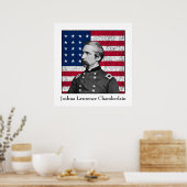 General Chamberlain und die amerikanische Flagge Poster (Küche)