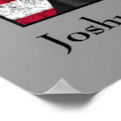 General Chamberlain und die amerikanische Flagge Poster (Ecke)