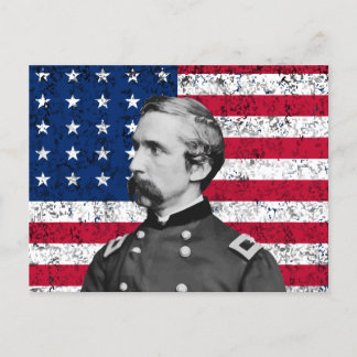 General Chamberlain und die amerikanische Flagge Postkarte