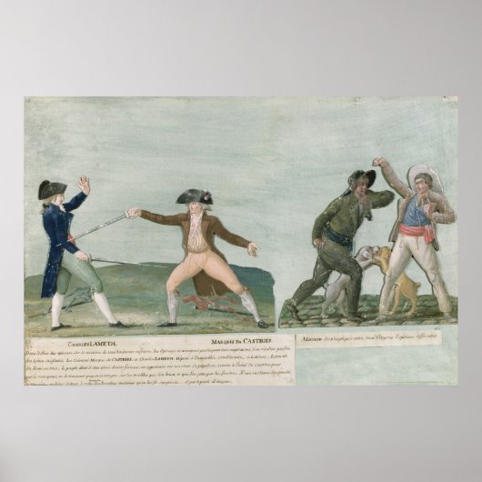 General Charles Lameth und Charles Eugene Poster (Vorne)