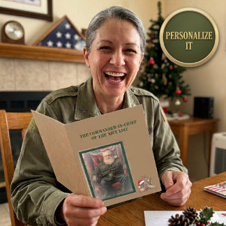 General Claus Oberbefehlshaber Militärveteran Feiertagskarte