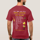 General Contractor HandyMan Do It All Template T-Shirt (Rückseite)