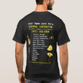 General Contractor HandyMan Do It All Template T-Shirt (Rückseite)