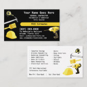 General Contractor HandyMan macht alles Vorlagenbu Visitenkarte (Vorne/Hinten)
