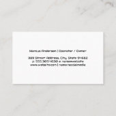 General Contractor | Home Construction | Builder Visitenkarte (Rückseite)