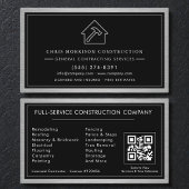 General Contractor QR Code Industrial Metal Visitenkarte