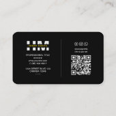 General Contractor Yellow Triangle Modern Visitenkarte (Rückseite)