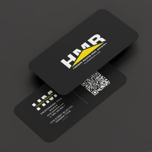 General Contractor Yellow Triangle Modern Visitenkarte