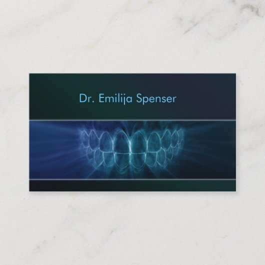 General Dentist Blue Gradient Business Card Visitenkarte (Vorderseite)