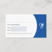 General Dentist | Blue Lucky Teeth Terminkarte (Rückseite)