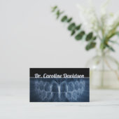 General Dentist Blue Teeth Smile Business Card Visitenkarte (Stehend Vorderseite)