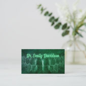 General Dentist Green Curves Business Card Visitenkarte (Stehend Vorderseite)