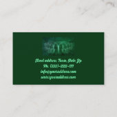 General Dentist Green Curves Business Card Visitenkarte (Rückseite)
