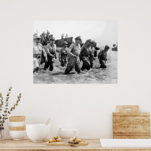 General Douglas MacArthur kehrt zurück Poster (Küche)