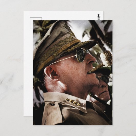 General Douglas MacArthur Postkarte (Vorne/Hinten)