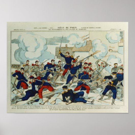 General Ducrot bei der Schlacht von Champigny Poster (Vorne)