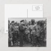 General Dwight D. Eisenhower mit Fallschirmjägern Postkarte (Vorne/Hinten)
