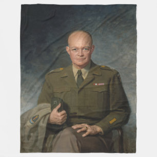 General Dwight Eisenhower 5-Sterne-Gemäldeporträt Fleecedecke