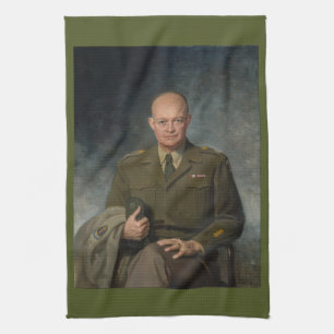 General Dwight Eisenhower 5-Sterne-Gemäldeporträt Geschirrtuch