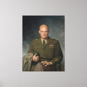 General Dwight Eisenhower 5-Sterne-Gemäldeporträt Leinwanddruck