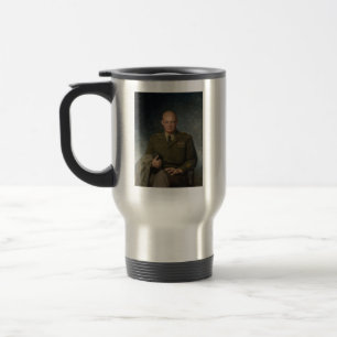 General Dwight Eisenhower 5-Sterne-Gemäldeporträt Reisebecher