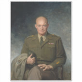 General Dwight Eisenhower 5-Sterne-Portrait Aufkleber (Vorderseite)
