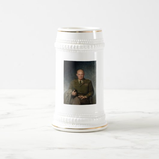 General Dwight Eisenhower 5-Sterne-Portrait Bierglas (Mittel)