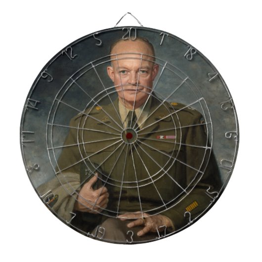 General Dwight Eisenhower 5-Sterne-Portrait Dartscheibe (vorne)