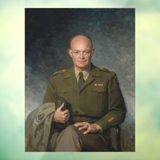 General Dwight Eisenhower 5-Sterne-Portrait Fensteraufkleber (Blatt 3)