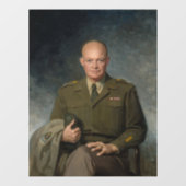 General Dwight Eisenhower 5-Sterne-Portrait Fensteraufkleber (Blatt)