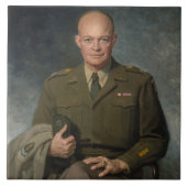 General Dwight Eisenhower 5-Sterne-Portrait Fliese (Vorderseite)